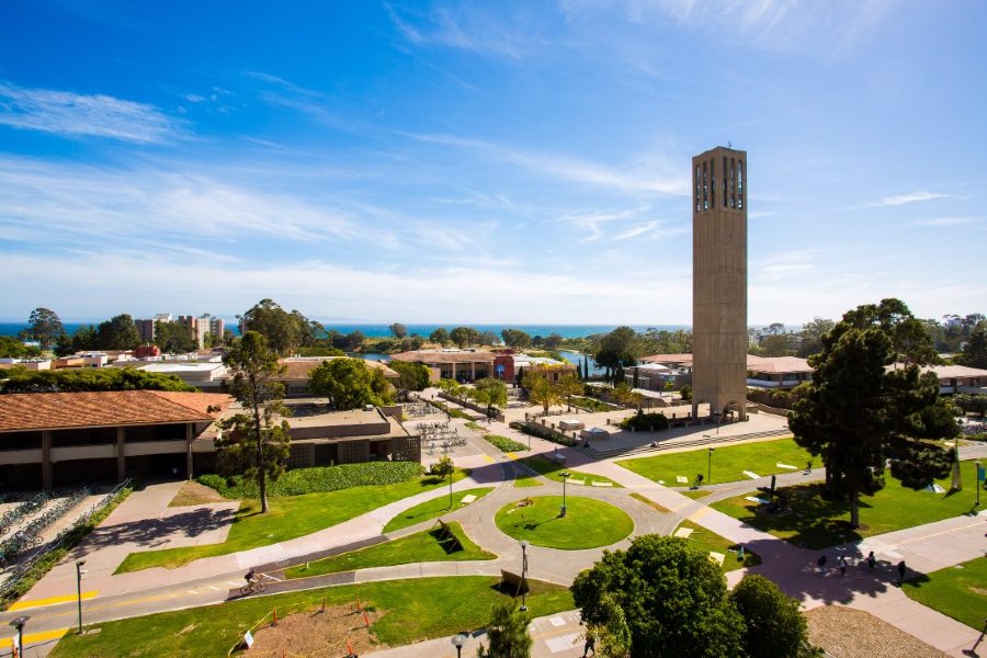 UCSB aerial with Storke Tower